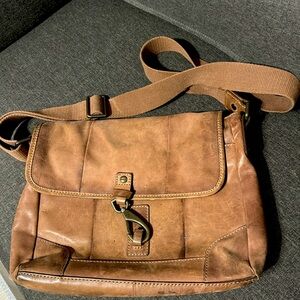 Fossil Leather Messenger Bag